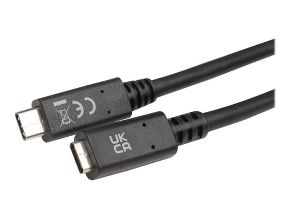 V7 - USB-förlängningskabel - 24 pin USB-C (hane) till 24 pin USB-C (hona) - 2 m - svart