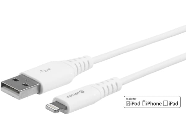 eSTUFF ES601024, 0,5 m, Lightning, USB A, Uros, Uros, Valkoinen