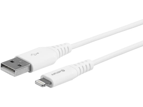 eSTUFF ES601024, 0,5 m, Lightning, USB A, Uros, Uros, Valkoinen