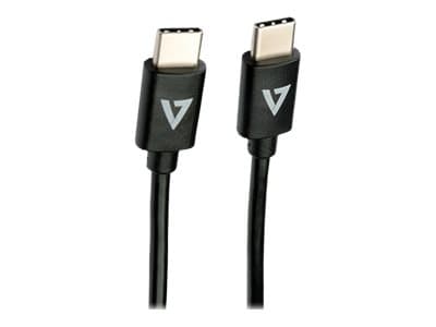 V7 - USB-kabel - 24 pin USB-C (hann) til 24 pin USB-C (hann) - USB 2.0 - 3 A - 1 m - svart