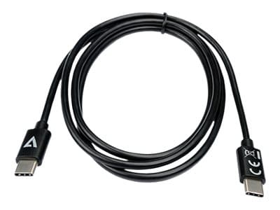V7 - USB-kabel - 24 pin USB-C (hann) til 24 pin USB-C (hann) - USB 2.0 - 3 A - 1 m - svart