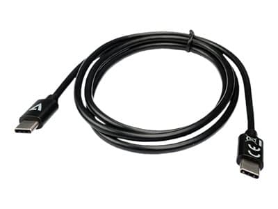 V7 - USB-kabel - 24 pin USB-C (hann) til 24 pin USB-C (hann) - USB 2.0 - 3 A - 1 m - svart