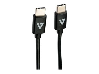 V7 - USB-kabel - 24 pin USB-C (hann) til 24 pin USB-C (hann) - USB 2.0 - 3 A - 1 m - svart