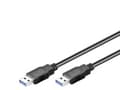 Miniatyrbild 1 av 2: Goobay 0.5m USB 3.0 A/A, 0,5 m, USB A, USB A, USB 3.2 Gen 1 (3.1 Gen 1), Hane/Hane, Svart