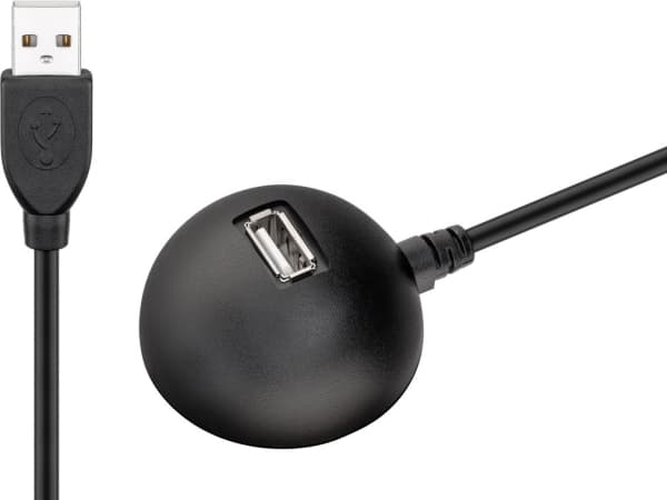 Goobay USB Verl AA 150 MA. HiSpeed 2.0 1.5m, 1,5 m, USB A, USB A, Hane/Hona, Svart