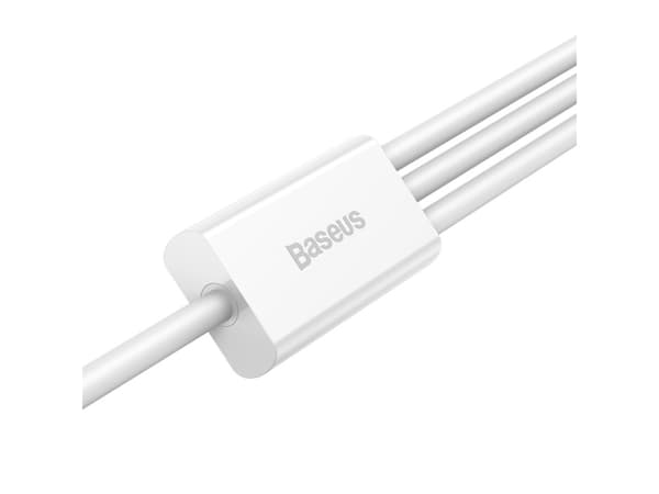 Baseus Superior, 1,5 m, USB A, USB C/Micro USB A/Lightning, USB 2.0, 0,48 Gbit/s, Hvit