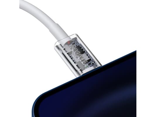 Baseus CATLYS-02, 0,25 m, Lightning, USB C, Hankjønn, Hankjønn, Hvit