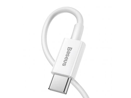 Baseus CATLYS-02, 0,25 m, Lightning, USB C, Hankjønn, Hankjønn, Hvit
