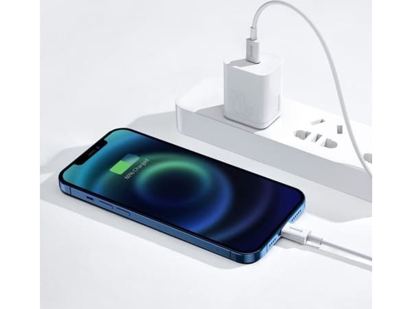 Baseus Superior, 1,5 m, Lightning, USB C, Hankjønn, Hankjønn, Hvit