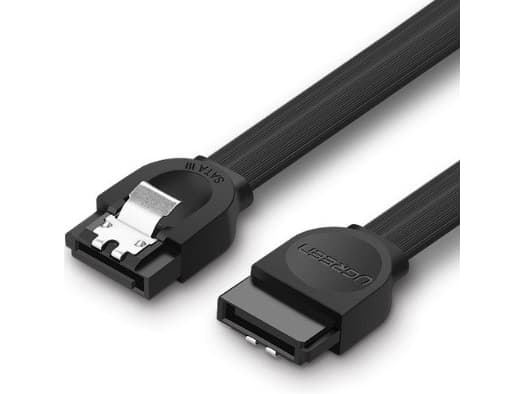 Ugreen 30796, 0,5 m, SATA III, Uros/uros, Musta, Suora, Suora