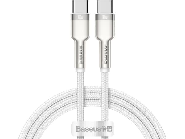 Baseus CATJK-C02, Vit, USB C, USB C, 1 m, Hanstik