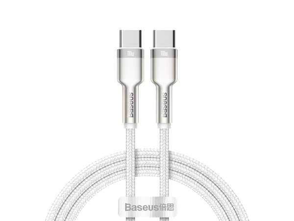 Baseus CATJK-C02, Vit, USB C, USB C, 1 m, Hanstik