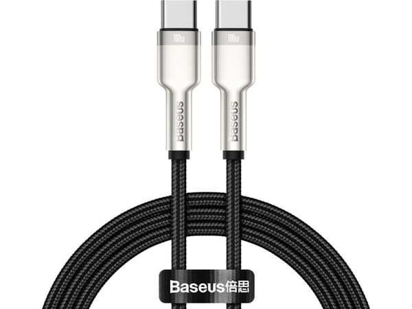 Baseus CATJK-C01, Sort, USB C, USB C, 1 m, Hankjønn, Hankjønn