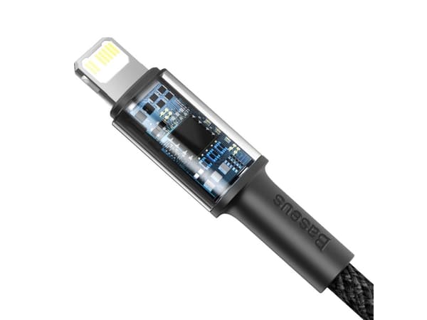 Baseus CATLGD-A01, 2 m, Lightning, USB C, Uros, Uros, Musta