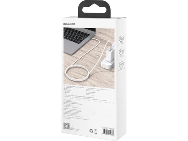 Baseus 6953156202368, 2 m, USB C, USB C, USB 2.0, 0,48 Gbit/sek., Sort