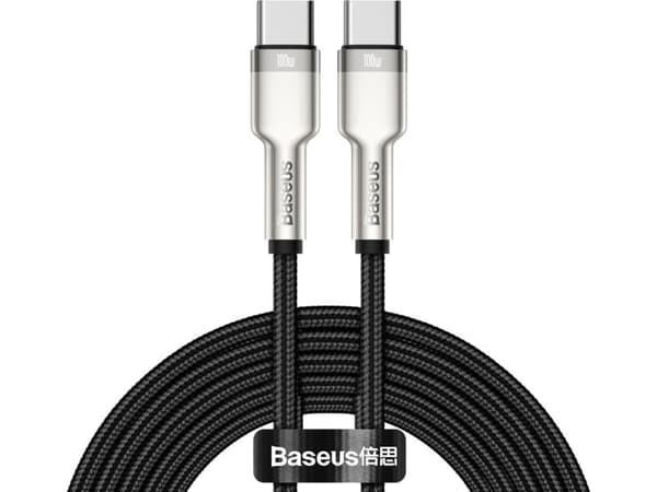 Baseus 6953156202368, 2 m, USB C, USB C, USB 2.0, 0,48 Gbit/sek., Sort
