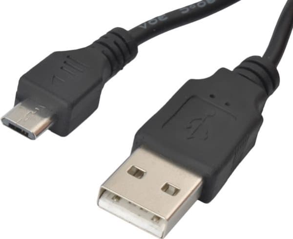 Massa USB-A - microUSB-kabel 0,8 m Svart (SB4301)