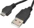Miniatyrbild 3 av 4: Massa USB-A - microUSB-kabel 0,8 m Svart (SB4301)
