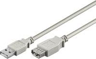 Goobay 68621, 0,3 m, USB A, USB A, USB 2.0, Hane/Hona, Grå
