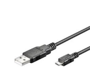 Goobay 95736, 0,15 m, USB A, Micro-USB B, USB 2.0, Hane/Hane, Svart
