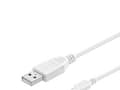 Pikkukuva 1 / 3: Goobay 1.8m USB 2.0 A/Micro-B, 1,8 m, USB A, Micro-USB B, USB 2.0, Uros/uros, Valkoinen
