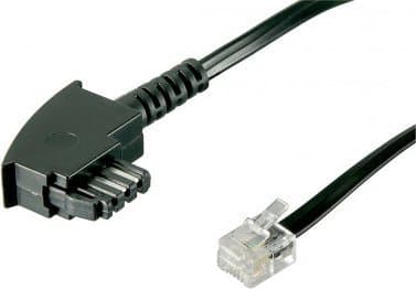 Goobay 6m TAE-F/RJ11-kabel, 6 m, TAE-F, RJ11, Svart, Hanstik