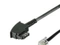 Miniatyrbild 1 av 4: Goobay 6m TAE-F/RJ11-kabel, 6 m, TAE-F, RJ11, Svart, Hanstik