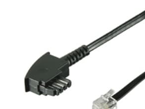 Goobay 6m TAE-F/RJ11-kabel, 6 m, TAE-F, RJ11, Svart, Hanstik