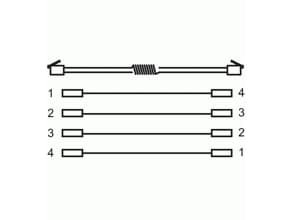 Goobay 50246, 2 m, RJ10, RJ10, Vit, Hanstik