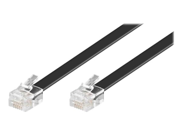 Goobay 3m RJ-12 kabel, 3 m, RJ-12, RJ-12, RJ-12, Sort, Hanstik, Hanstik