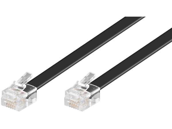 Goobay 3m RJ-12 kabel, 3 m, RJ-12, RJ-12, RJ-12, Sort, Hanstik, Hanstik