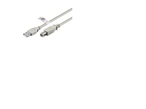 Goobay 50831, 2 m, USB A, USB B, USB 2.0, 0,48 Gbit/s, Grå