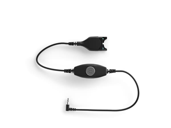 EPOS CMB 01 CTRL Headset cable headset connector male straight to mini jack M angled 80cm black SC 230 232 260 262 630 632 660 662