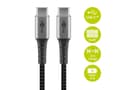 Pikkukuva 2 / 5: Goobay 49303, 2 m, USB C, USB C, USB 2.0, 480 Mbit/s, Harmaa, Hopea