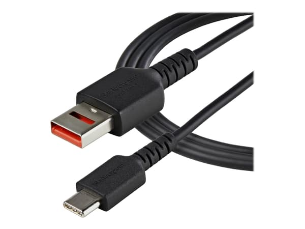 StarTech.com 3ft (1m) Secure Charging Cable, USB-A to USB-C Data Blocker Charge-Only Cable, No-Data Power-Only Charger Cable for Phone/Tablet, Data B