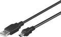 Miniatyrbilde 3 av 3: Goobay 93228, 0,15 m, USB A, Mini-USB B, USB 2.0, 0,48 Gbit/s, Sort