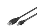 Miniatyrbilde 1 av 3: Goobay 93228, 0,15 m, USB A, Mini-USB B, USB 2.0, 0,48 Gbit/s, Sort