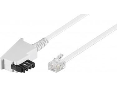 TAE-F-kabel (universell pinout), vit