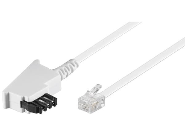 TAE-F-kabel (universell pinout), vit