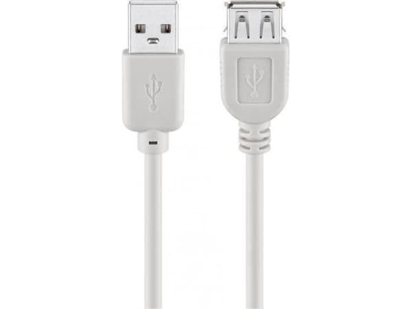 Goobay USB Verl AA 500 HiSpeed 2.0 5m, 5 m, USB A, USB A, Hankjønn/hunkjønn, Grå