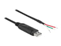 Miniatyrbilde 1 av 5: Delock - USB / seriell-kabel - USB (hann) - 2 m - stranded copper wire only - svart