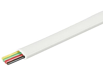 Goobay 93305, 100 m, Vit, Platt, Polyvinylklorid (PVC), 1 styck, Spole