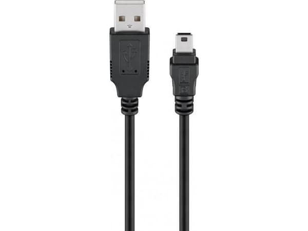 Goobay DAT f/ MOT V3 mini USB, Hanstik/Hanstik, Sort