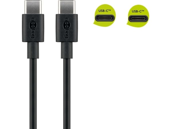 Goobay 51243, 2 m, USB C, USB C, USB 2.0, 480 Mbit/s, Lajittelu