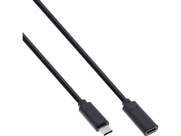 InLine 35771, 1 m, USB C, USB C, USB 3.2 Gen 2 (3.1 Gen 2), 5 Gbit/s, Svart