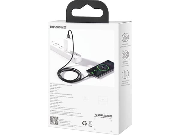 Kaapeli USB do USB-C Baseus Superior Series, 66W, 2m (czarny)