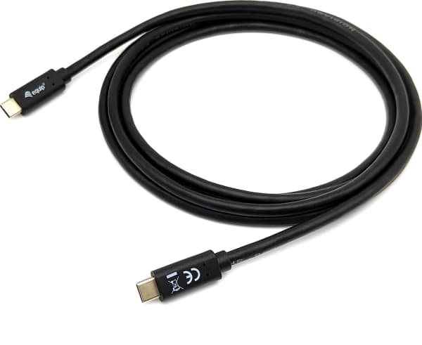 Utstyr 128346, 1 m, USB C, USB C, USB 3.2 Gen 1 (3.1 Gen 1), 5000 Mbit/s, Sort