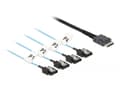 Miniatyrbild 2 av 2: Delock OCuLink - Intern SAS-kabel - SAS 12Gbit/s - OCuLink (SFF-8611) (hane) till SATA (hane) - 1 m