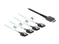 Miniatyrbild 1 av 2: Delock OCuLink - Intern SAS-kabel - SAS 12Gbit/s - OCuLink (SFF-8611) (hane) till SATA (hane) - 1 m