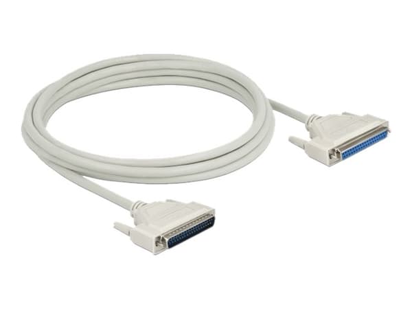 Delock - Seriell förlängningskabel - DB-37 (hane) till DB-37 (hona) - 5 m - tumskruvar - beige